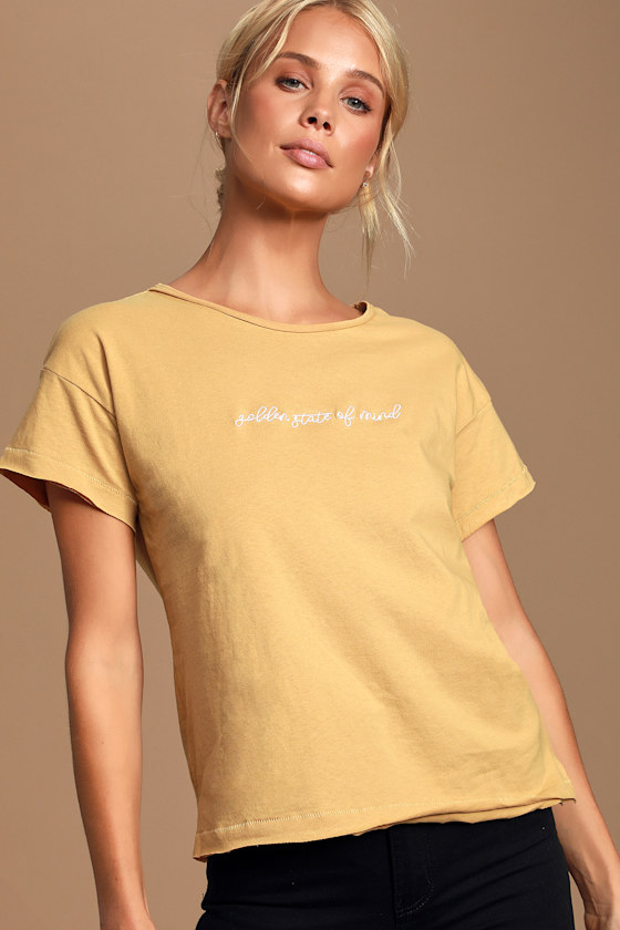 Golden State of Mind Mustard Yellow Tee 2