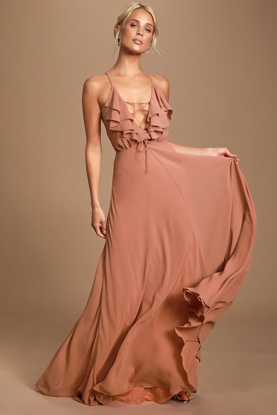 Rebecca Embellished Maxi Gown (Dusty Rose) main image 0
