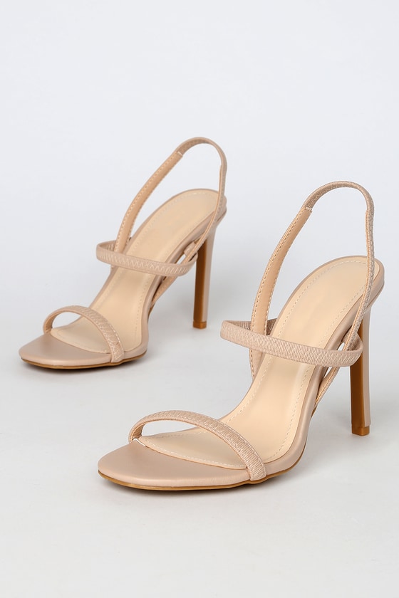 nude heeled shoes