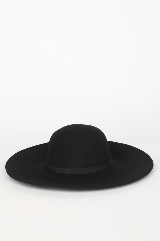 Chic Black Hat - Wool Hat - Floppy Hat - Wide-Brimmed Hat - Lulus