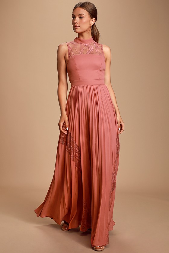 lulus rusty rose maxi dress