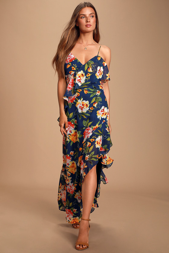 lulus all mine navy blue floral