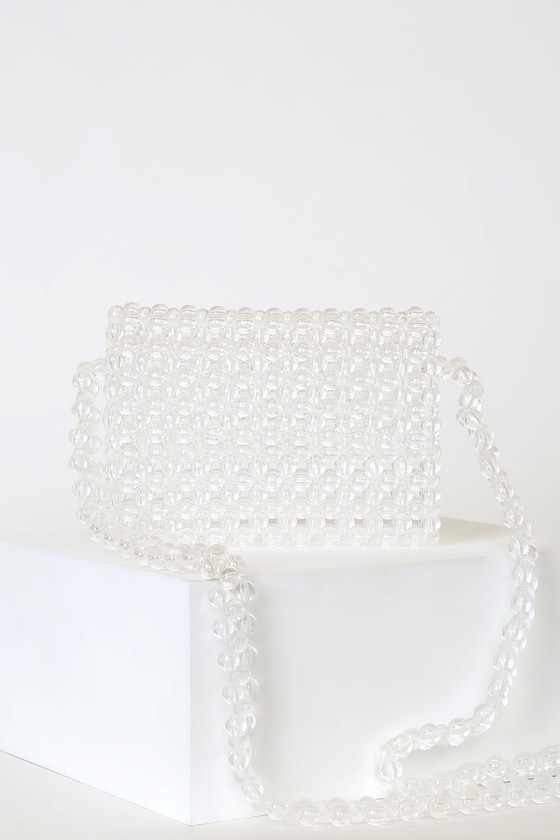 clear beaded bag