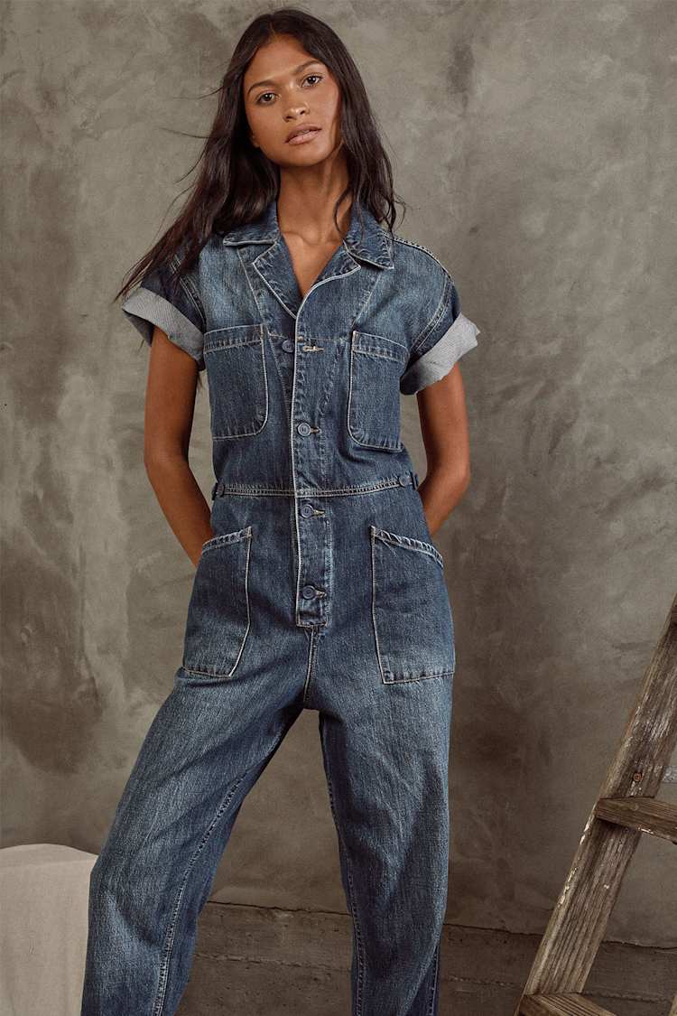 Pistola Grover - Medium Wash Denim Jumpsuit - Utility Jumpsuit - Lulus