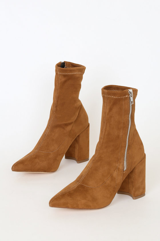 Cute Tan Boots MidCalf Boots Ankle Boots Vegan Shoes Lulus