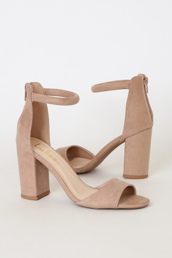 Taupe Heels - Ankle Strap Heels - Lulus