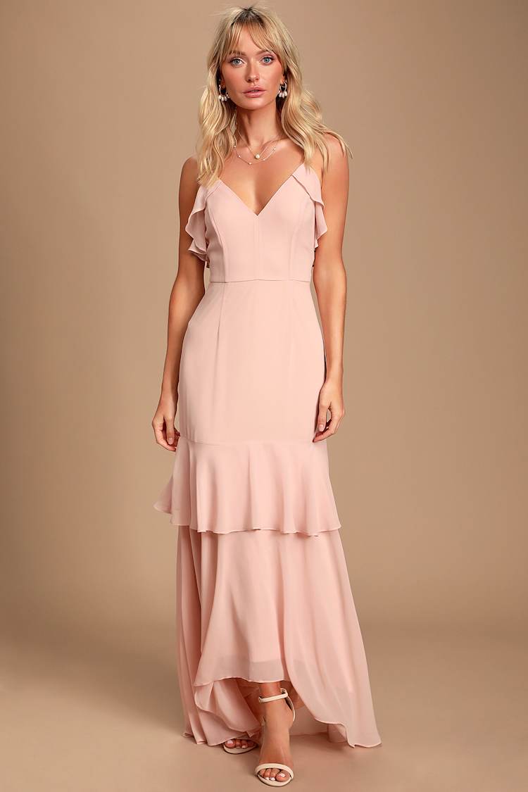 knee length dresses for ladies Cherish Your Day Pink Floral Maxi (FINAL SALE) – CK Squared Boutique main image 0
