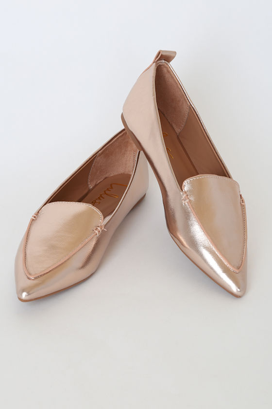 mens rose gold loafers