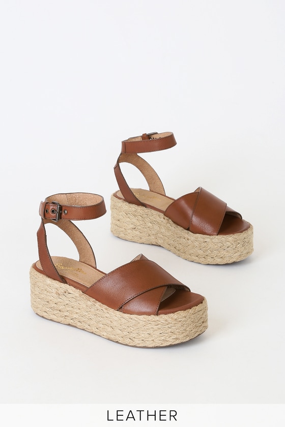 Seychelles Much Publicized - Tan Sandals - Flatform Sandals - Lulus