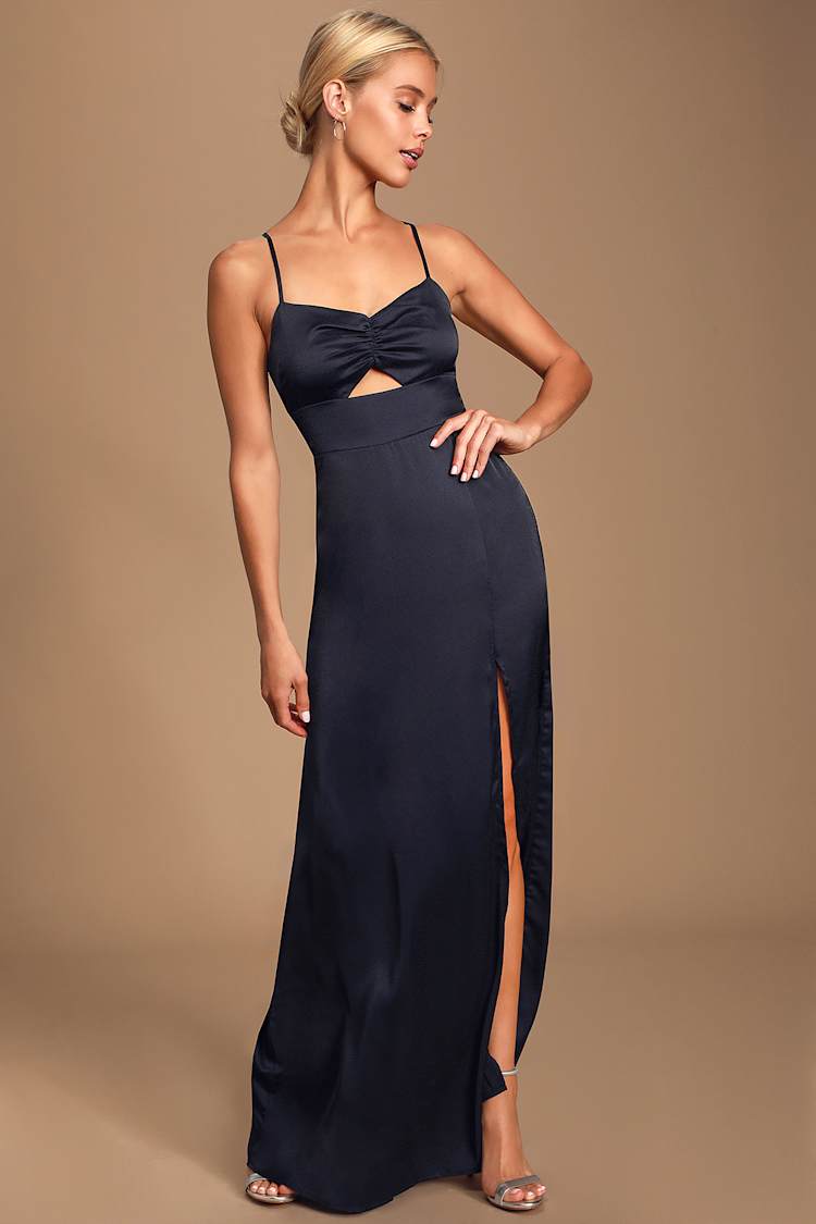 chinese dress ladies Lulus Rylee Satin Maxi Dress