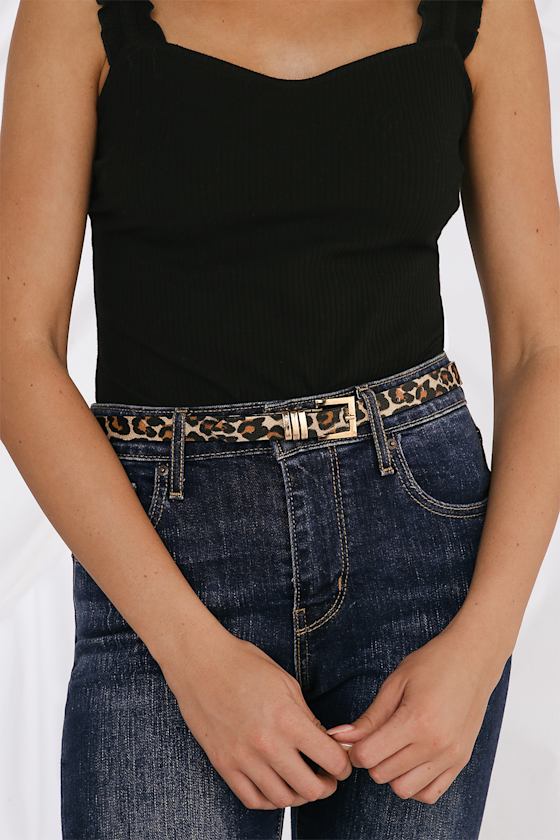 Detail Oriented Leopard Print Belt 1