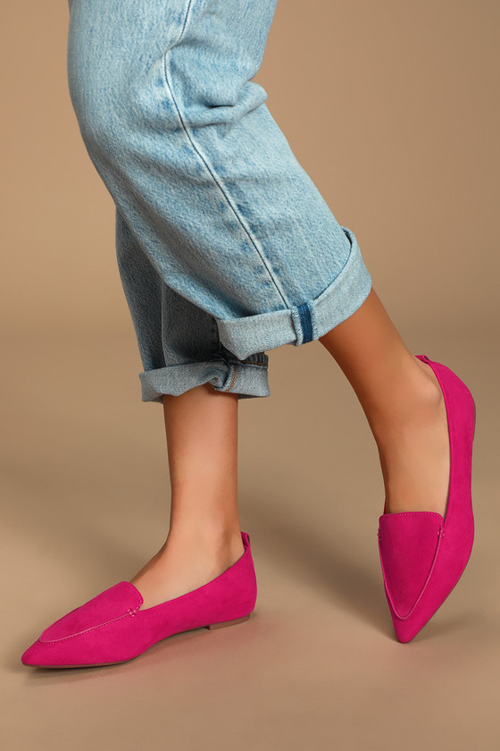 fuchsia loafers