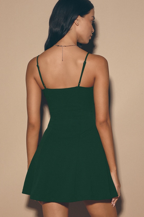 Hunter green skater dress sales