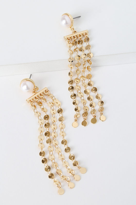Jonie Gold and Pearl Drop Earrings 2