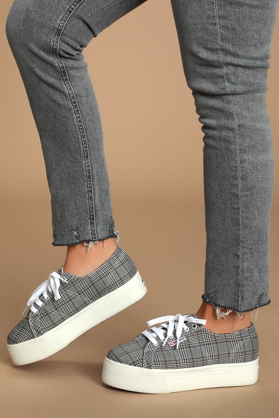 plaid superga