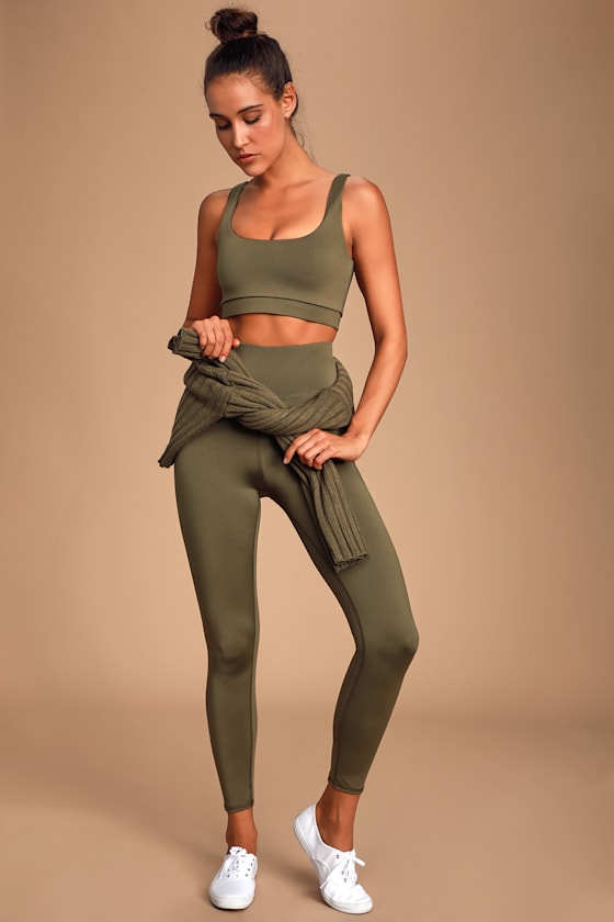 Making Moves Olive Green High-Waisted Leggings 6