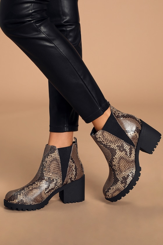 snakeskin booties lulus