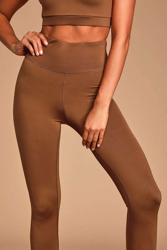 Making Moves Rust Brown High-Waisted Leggings 3