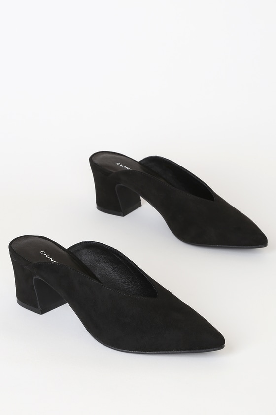 chinese laundry mules black