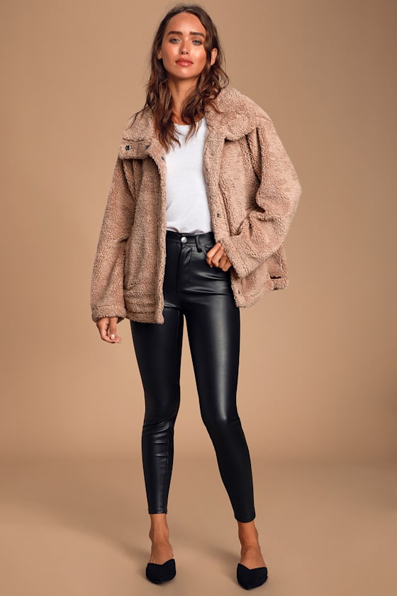 Billabong Cozy Days Blush Sherpa Jacket Teddy Jacket Jacket Lulus