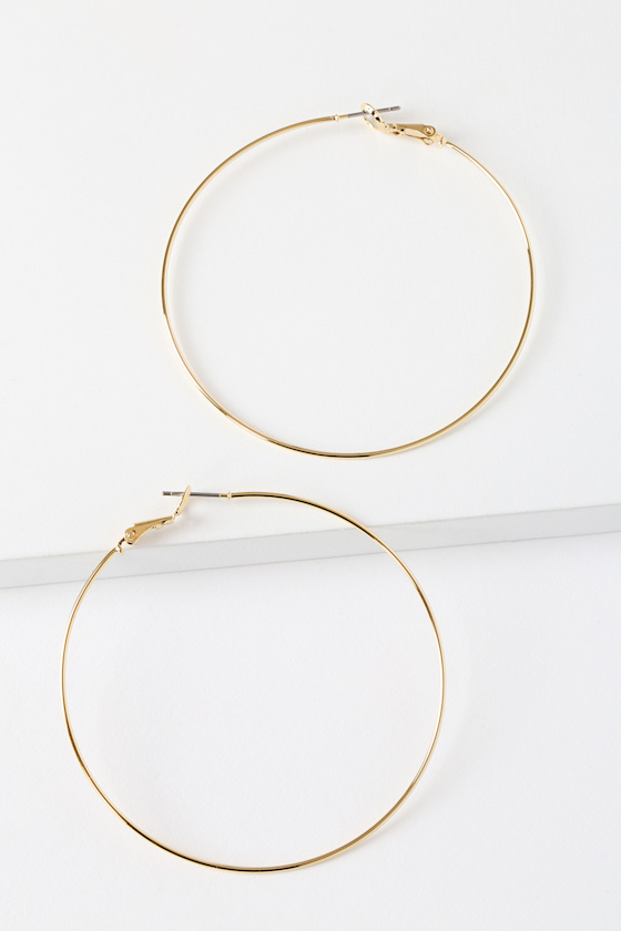 Gold Hoop Earrings Gold Hoops Lightweight Hoop Earrings Lulus