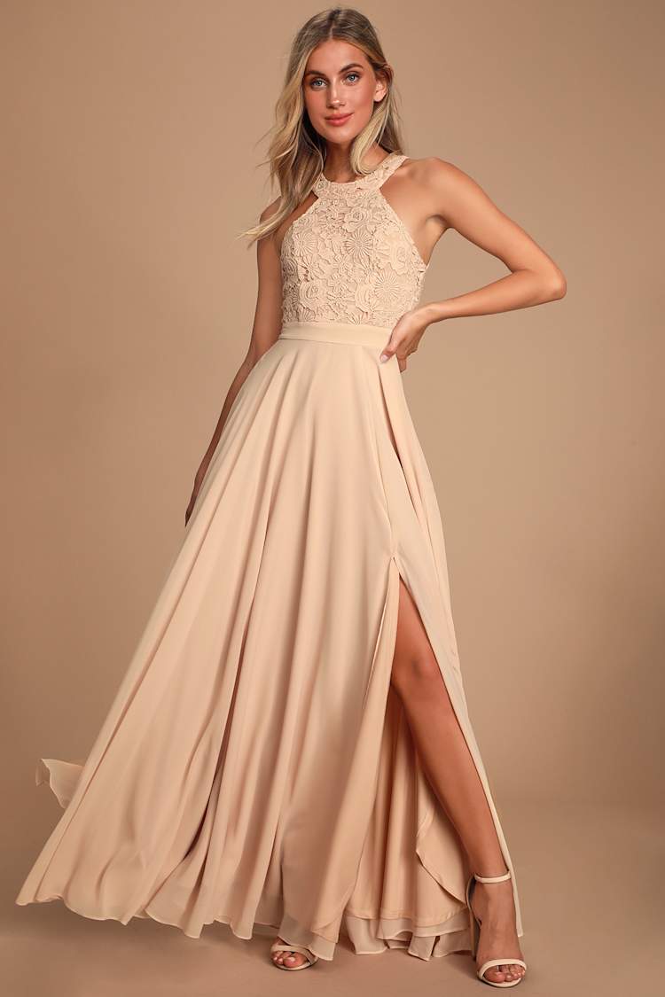 chinese dress ladies Stunning Blush Alances Maxi Dress