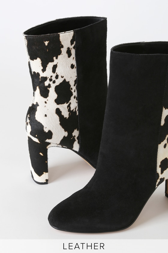 Chase Black Multi Suede Mid Calf Boots