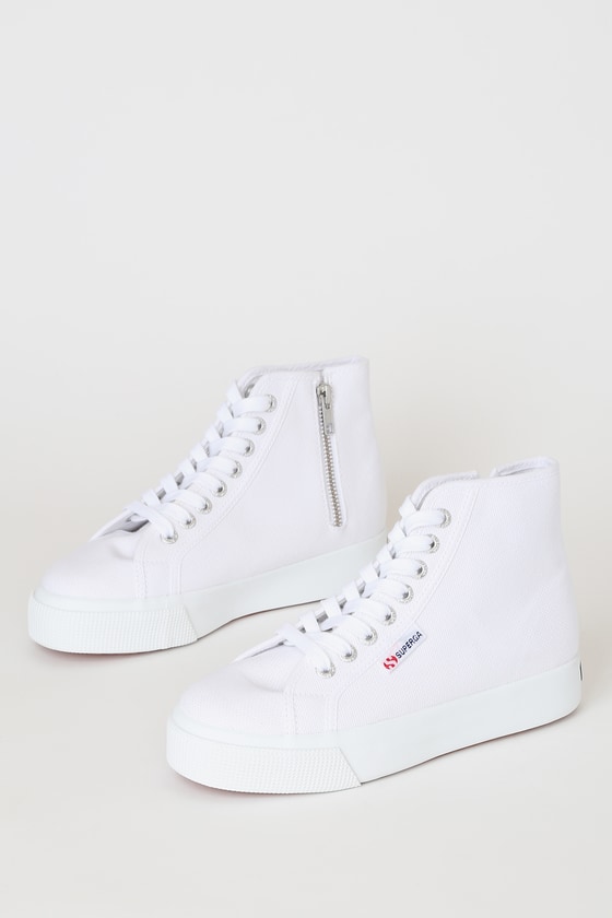white high tops platform