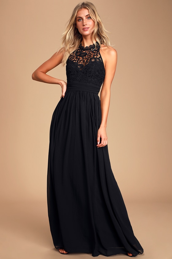 lulus black maxi
