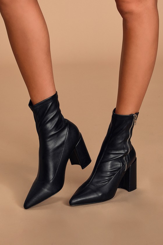 Cute Black Boots - Mid-Calf Boots 