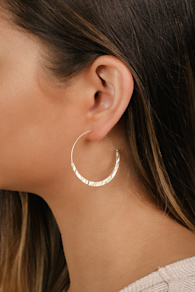 Sunshine Circle Gold Hoop Earrings 1