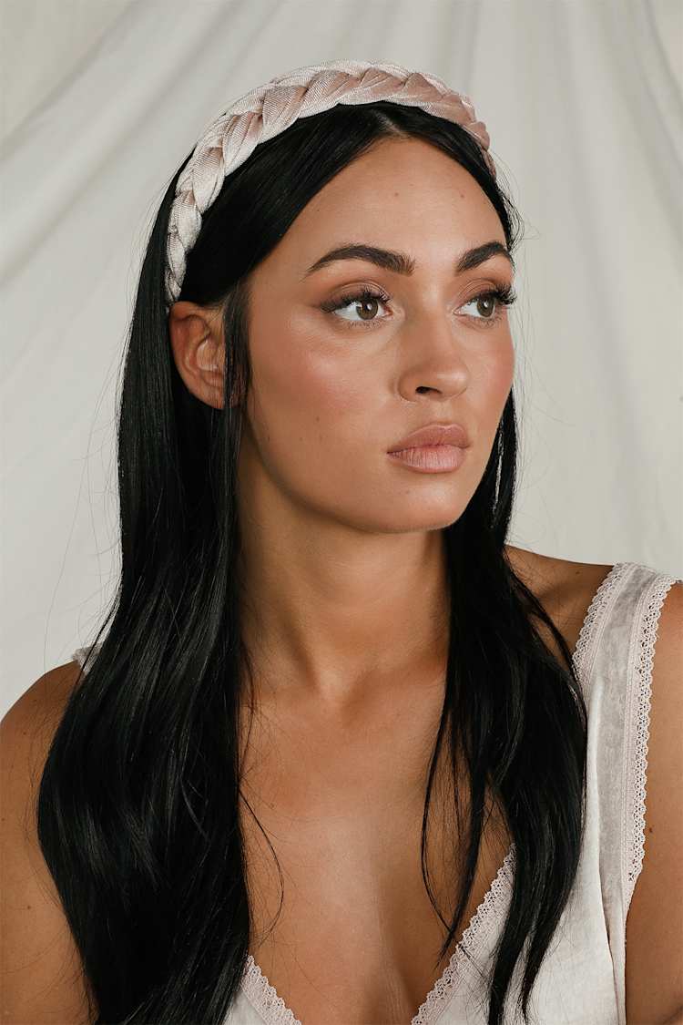 VELVET HEADBAND TAUPE VELVET HEADBAND TAUPE