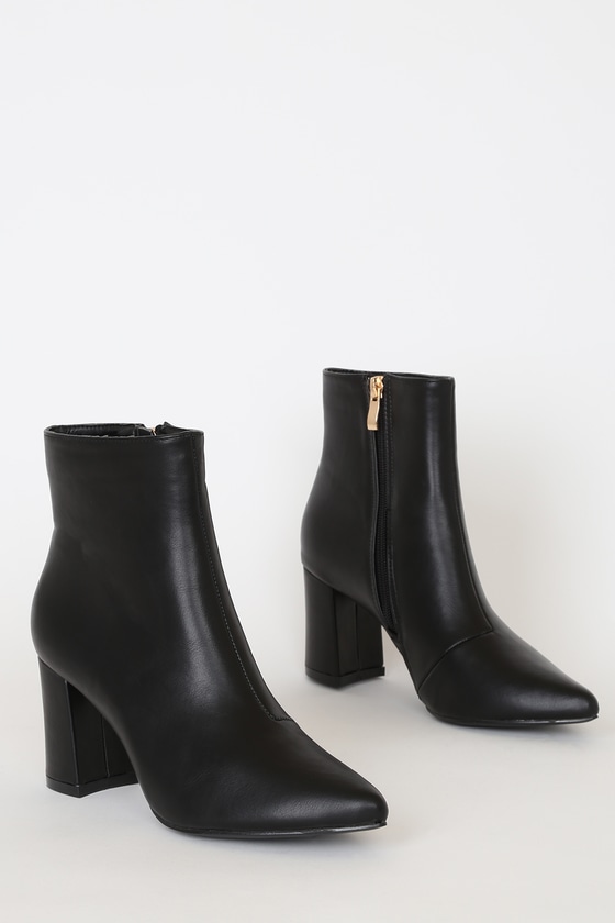 pointy black boots