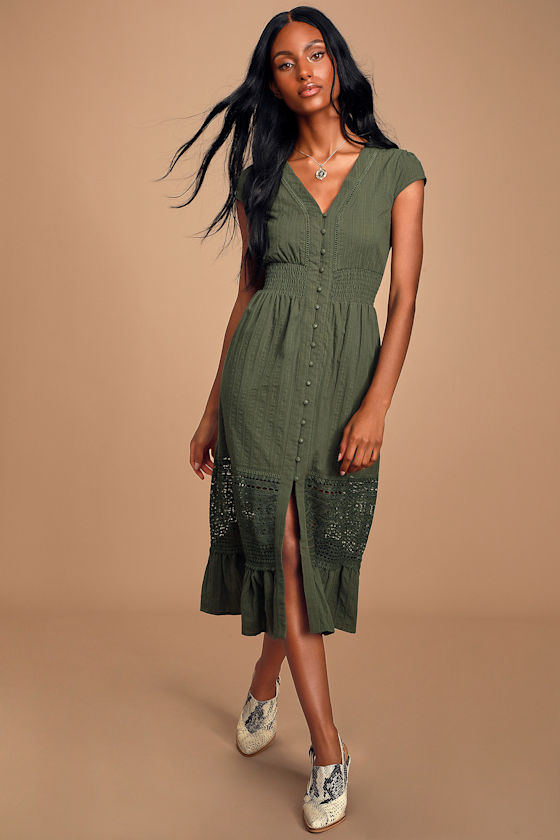 Olive You Crochet Dress