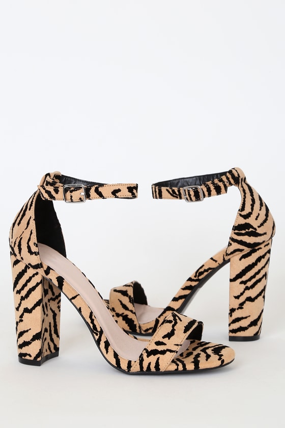 tiger print high heels