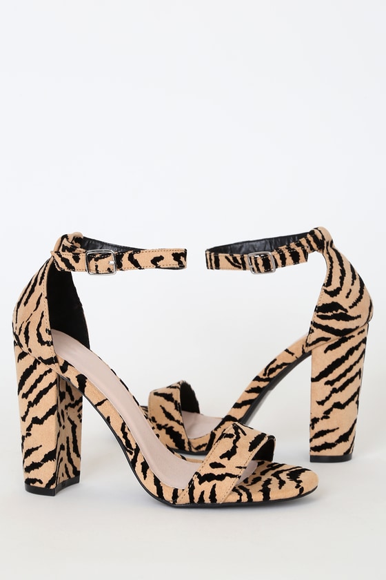 tiger striped heels