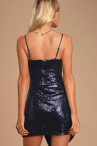 Sexy Sequin Dress - Blue Sequin Dress - Shiny Bodycon Dress - Lulus