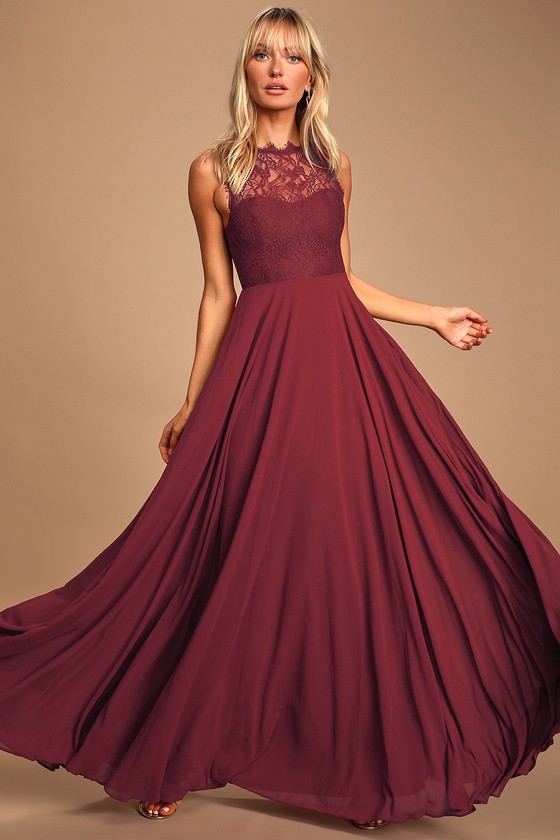 lulus chiffon gown