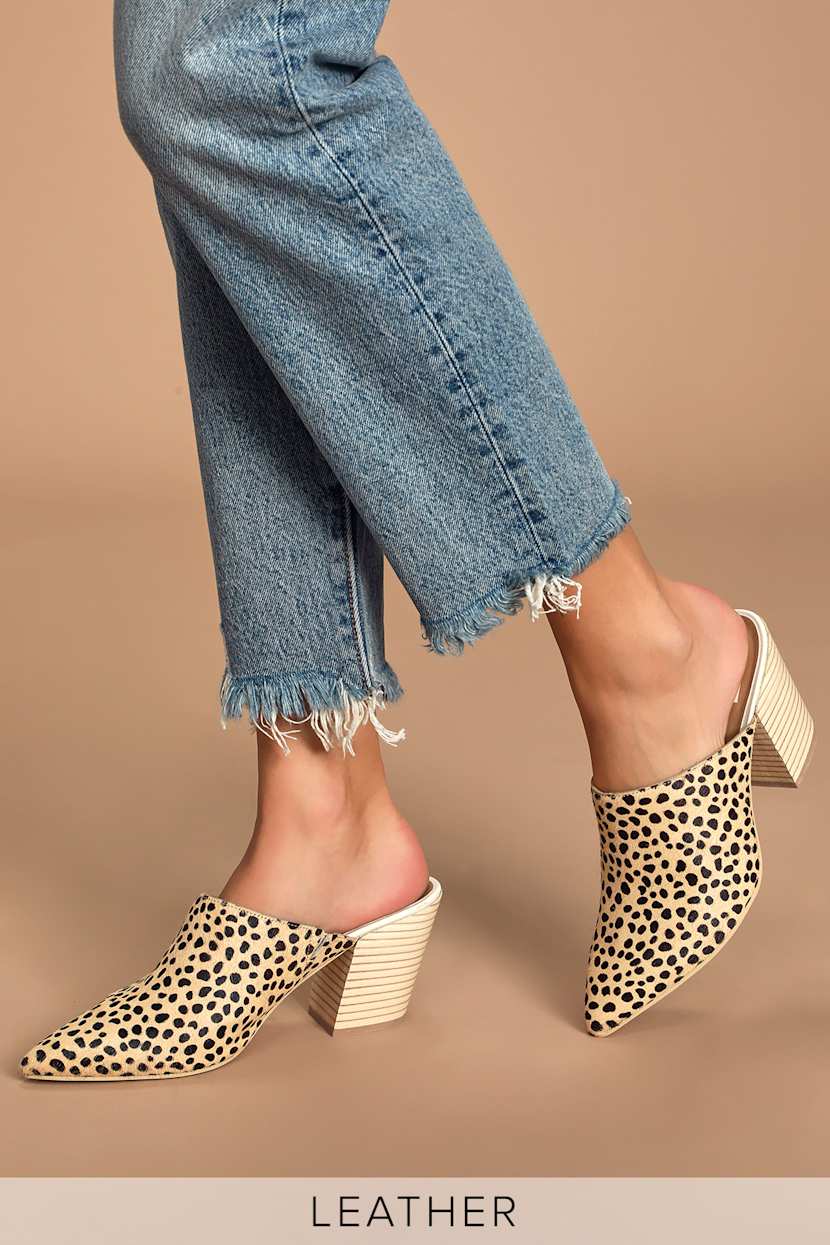 Dolce vita leopard mule Clearance