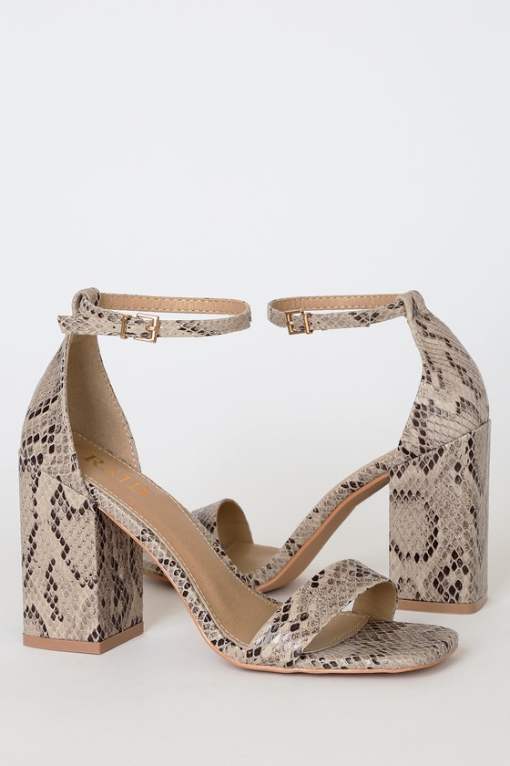 high heels snake ankle
