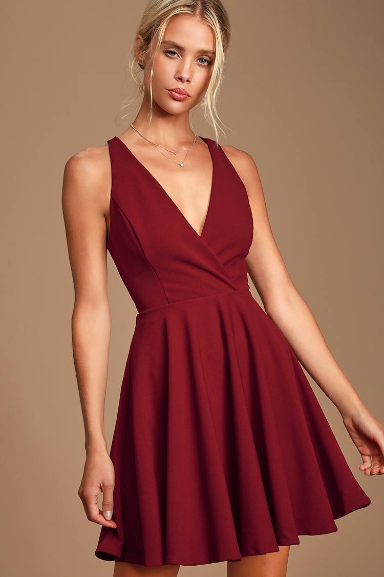 v back skater dress Sadie Light Wash Denim Rhinestone Ruffle Open Back Skater Mini Dress S / Light Wash