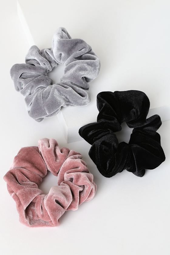 Jullien Multi Velvet Scrunchie Set 2
