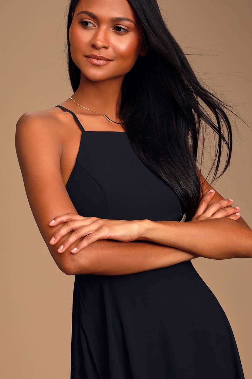 Lovely Black Dress - Skater Dress - Fit and Flare Dress - LBD - Lulus Lovely Black Dress - Skater Dress - Fit and Flare Dress - LBD - Lulus