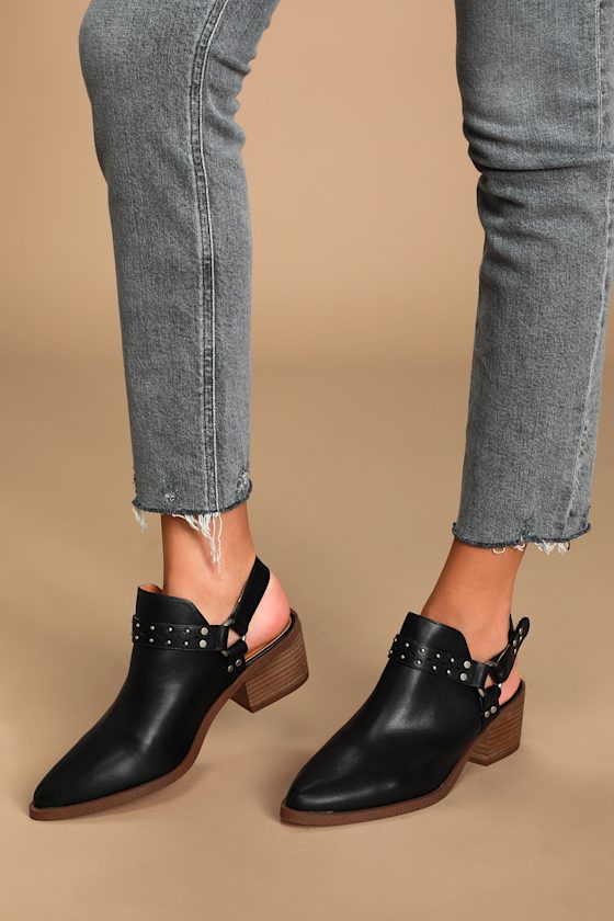 Zayden Black Cutout Ankle Booties 5