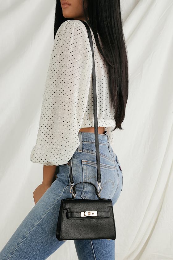 Cute Black Bag Black Mini Bag Black Crossbody Bag Lulus