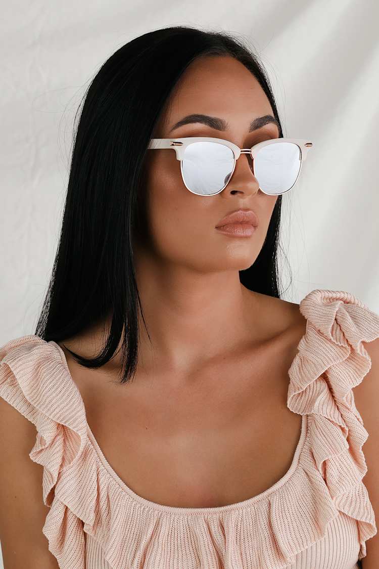 cute white sunglasses