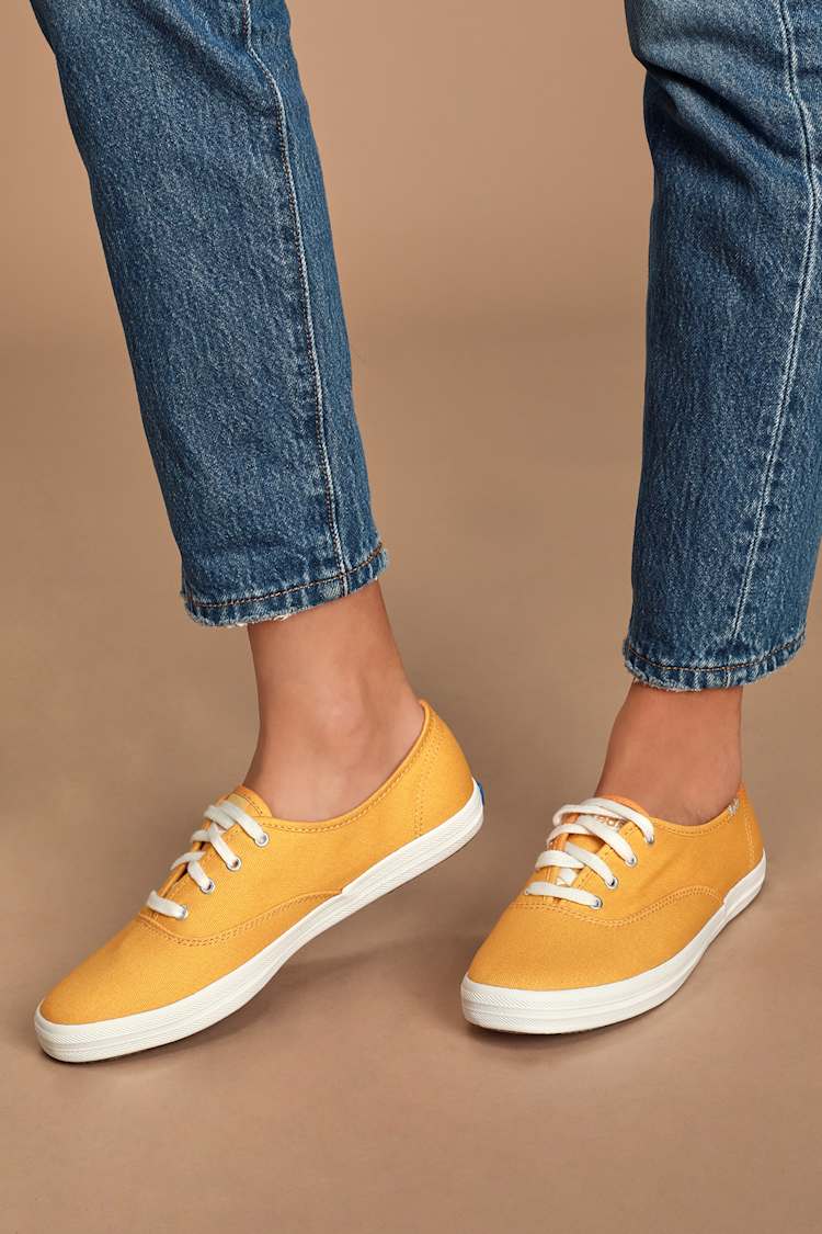 cute yellow sneakers