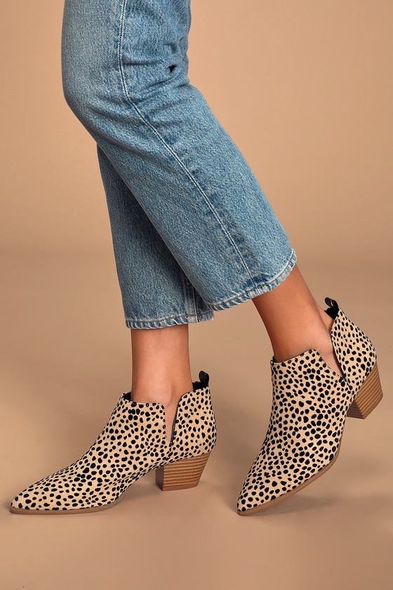 Cute Cheetah Booties - Suede Ankle 