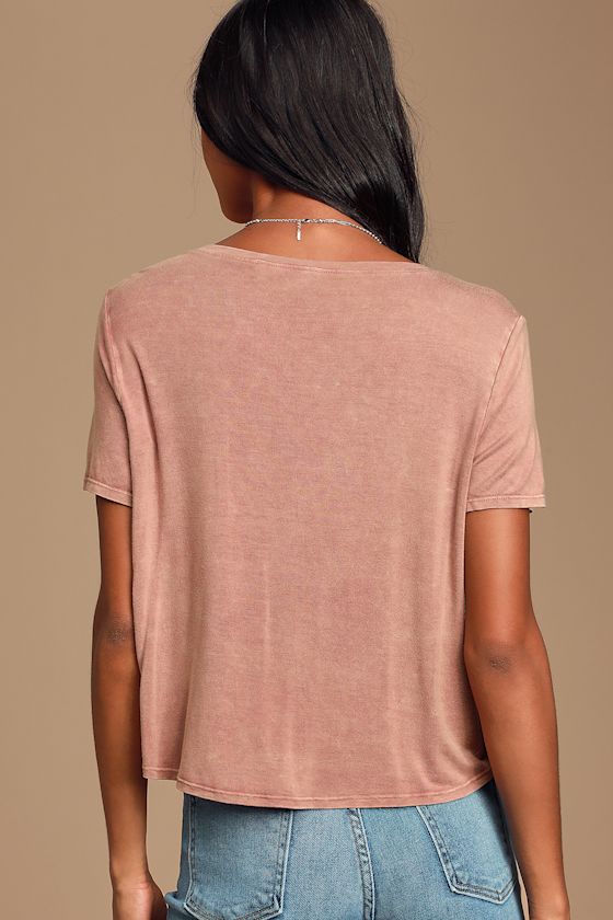 Laid-back Lover Washed Rose Tee 5