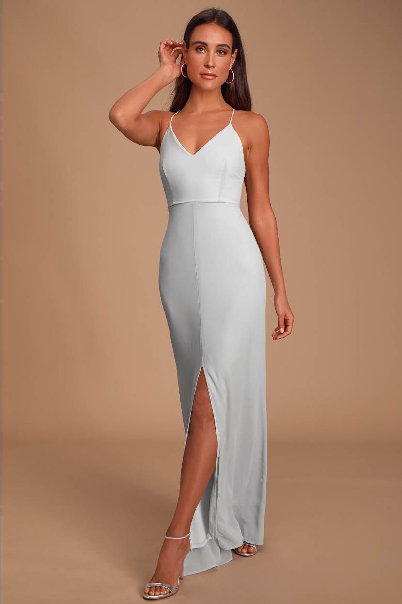 grey backless dress Buy Blakely Neutral Grey Solea Backless Maxi Dress